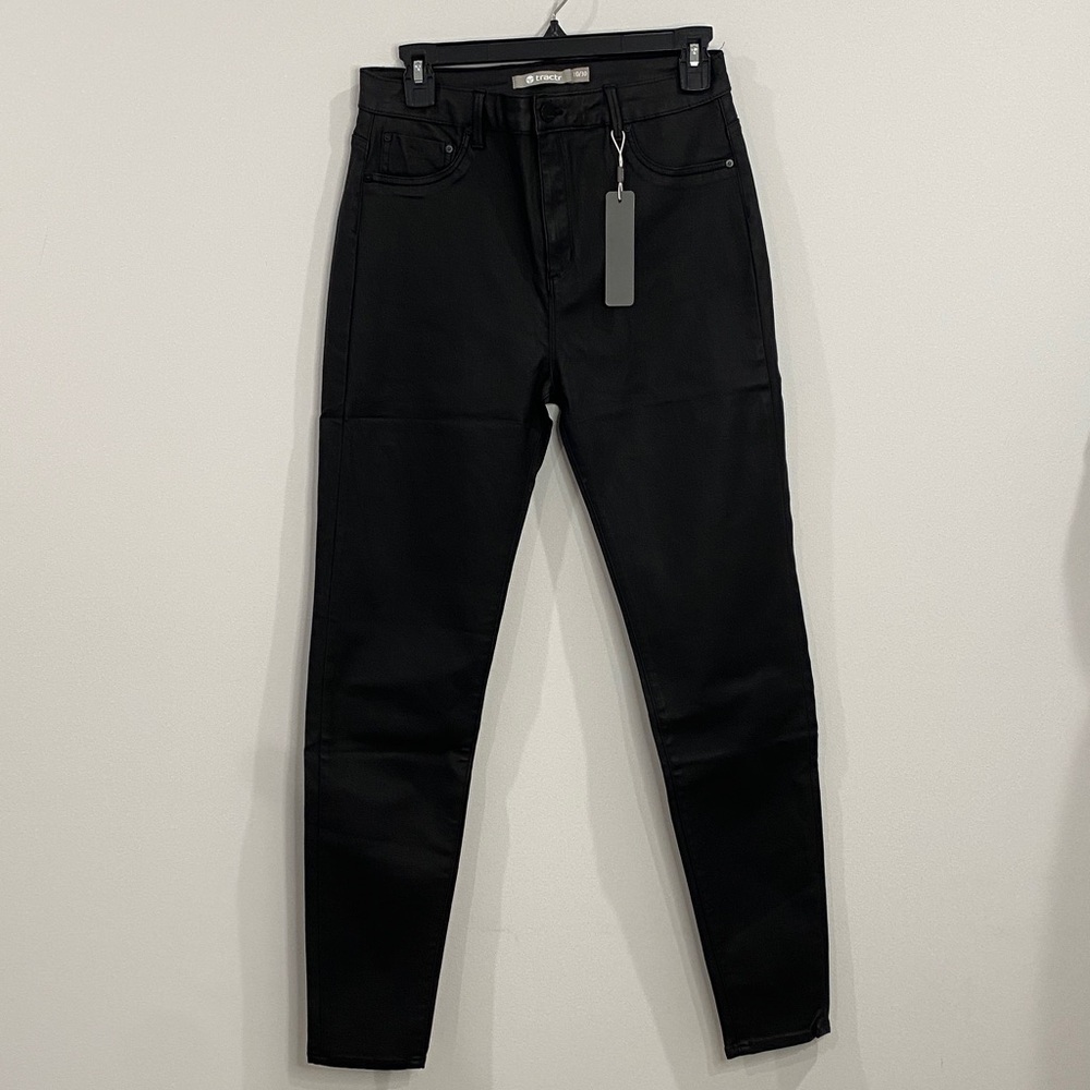 Tractr Womens faux leather skinny pants